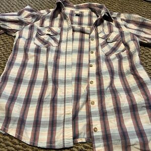 Very cute plaid button up Carhartt shirt
